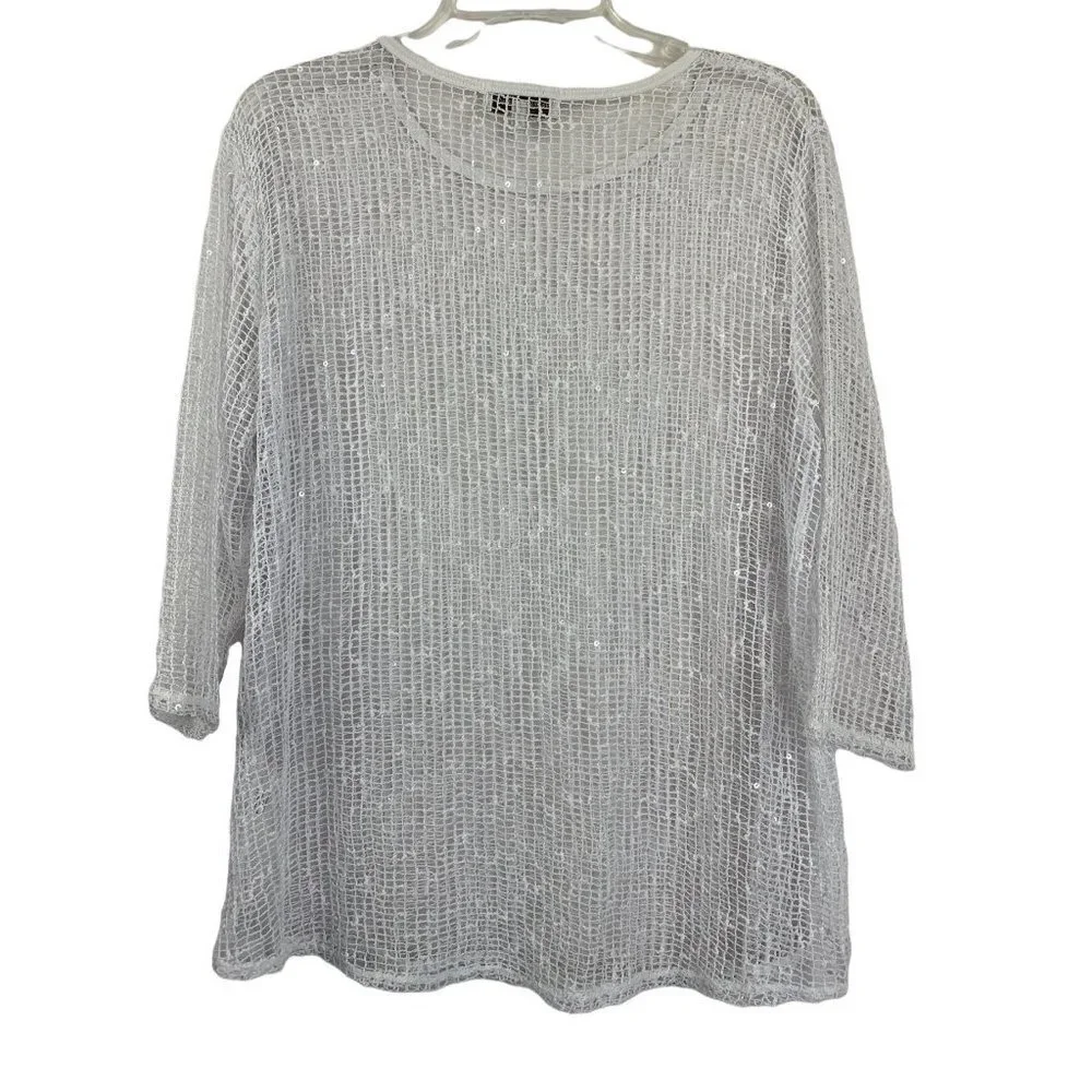 Draper's & Damon's Women's Fishnet Hole Top - Picture 2 of 6